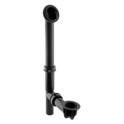 1-1/2 in. Black Tubular Bath Waste LESS TRIM