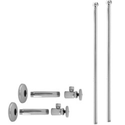 1/2" IPS x 3/8" Bullnose Riser Faucet Kit- Round