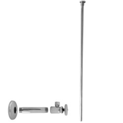 1/2" IPS x 3/8" Flat Head Riser Toilet Kit- Round