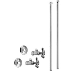 1/2" Nom. x 3/8" Bullnose Riser Faucet Kit - Cross