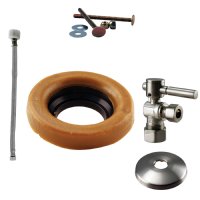 Lever Handle Ball Valve Toilet Kit & Wax Ring