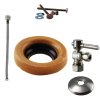 Lever Handle Ball Valve Toilet Kit & Wax Ring