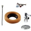 Cross Handle Ball Valve Toilet Kit & Wax Ring