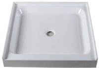 Shower Pan 36 x 36 3-Wall with Center Drain