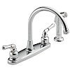 Hi-Arc 2-Handle Side Sprayer Kitchen Faucet in Stainless Steel